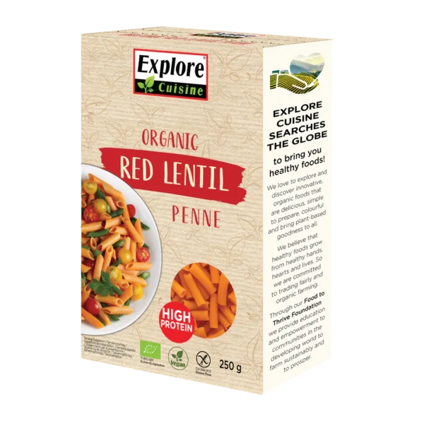 Organic Red Lentil Penne 200g