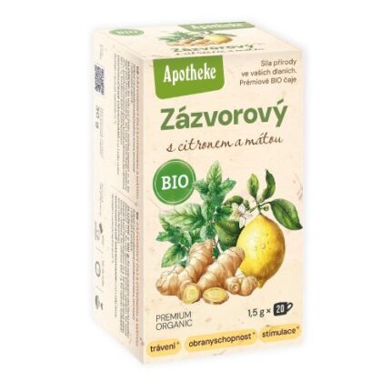 Apotheke BIO Ginger Tea with Lemon and Mint, 20 x 1.5 g