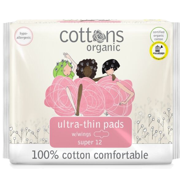 Cottons Organic Ultra-Thin Super Pads